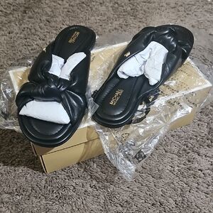Michael Kors Black Knotted Sandals